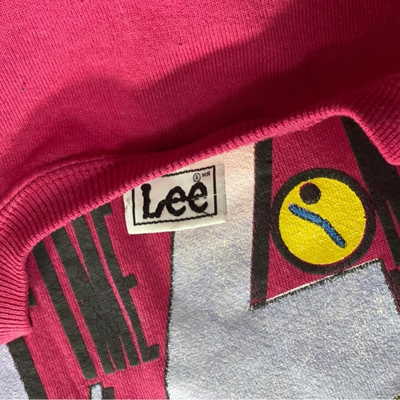 Vintage Lee Women's Pink Graphic Sweatshirt XL - Picture 2 of 5